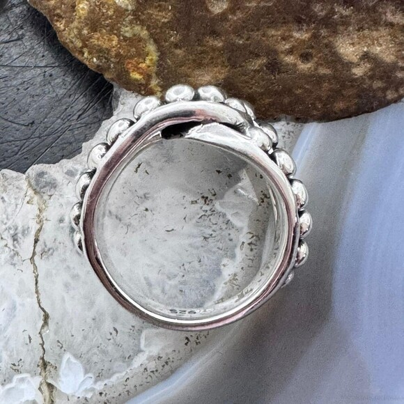 Sterling Silver Intertwined Balls Pattern Fashion Ring For Women,Taxco Mexico - Picture 8 of 10